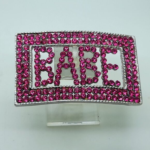 unisex style fancy BABY Letter Belt Buckle with pink Rhinestone Fashion party - Picture 1 of 4
